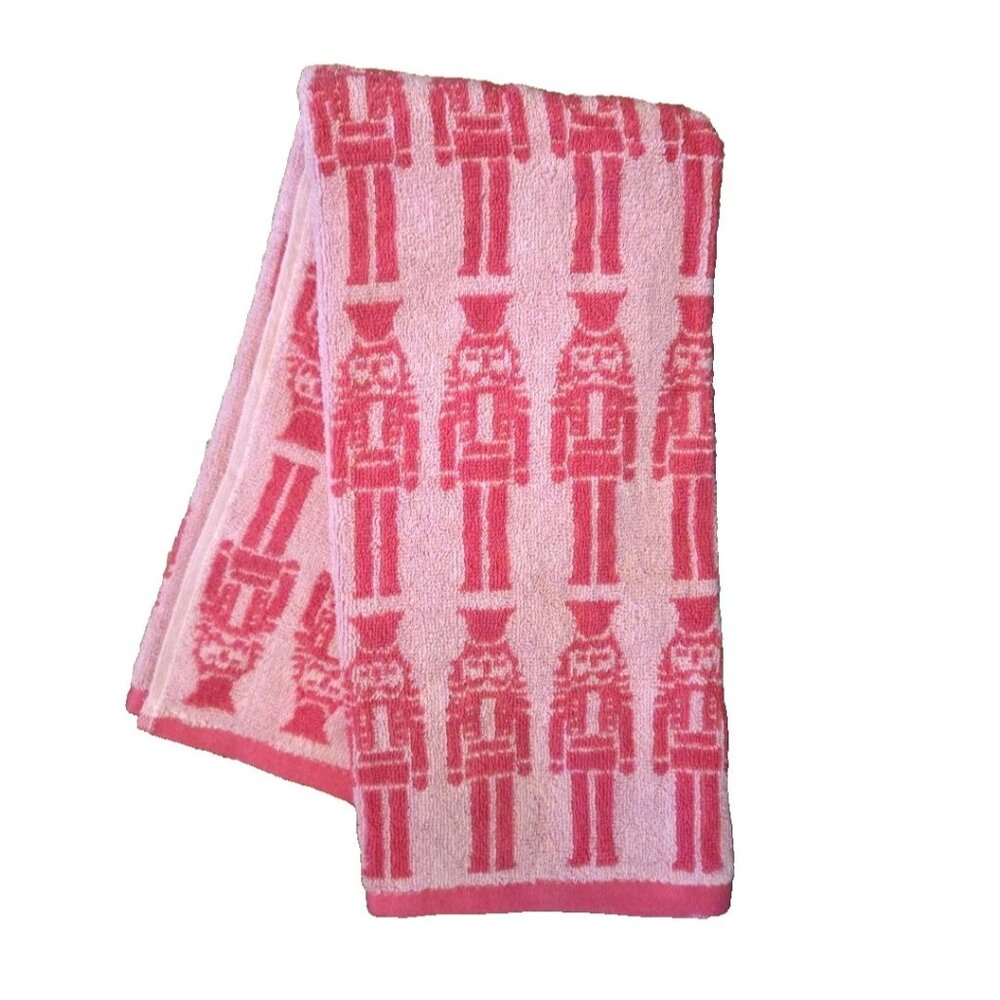 Pink Nutcracker Hand Towel All Cotton NEW Bath Holiday Linens